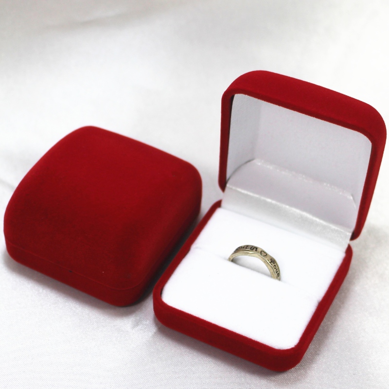 Artículo F-2 caja de terciopelo de forma redonda para anillo, insignia y moneda pequeña, mm. 52 * 57 * 34, pesa alrededor de 27 g