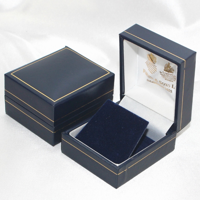 Artículo V-07S cuadrado Caja de papel de cuero sintético de plástico para monedas de 25-30 mm de diámetro, placa, anillo, etc. mm. 46 * 53 * 32, pesa alrededor de 35 g