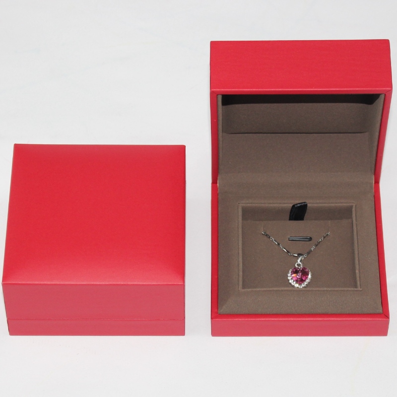 Envases de joyería de alta calidad fabricados a medida con joyería Roja de tamaño 90 × 90 × 45 mm